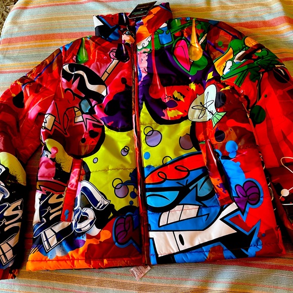 Cartoon Network Jackets & Blazers - NWT s small dexters laboratory dekryptic puffer jacket coat mandark dee dee mens